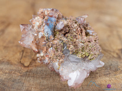 PAPAGOITE in QUARTZ Raw Crystal Cluster - Housewarming Gift, Home Decor, Raw Crystals and Stones, 41895-Throwin Stones
