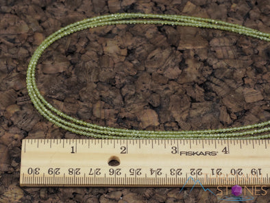 PERIDOT Crystal Necklace, Choker - Faceted Seed Beads - Dainty Crystal Necklace, Beaded Necklace, Birthstone Necklace, Jewelry, E1584-Throwin Stones