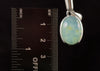 PERUVIAN OPAL Crystal Pendant - Genuine BLUE Opal Oval Cabochon with a Polished Finish and Set in a Sterling Silver Open Back Bezel, 52910-Throwin Stones