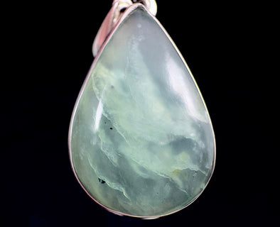 PERUVIAN OPAL Pendant - Genuine BLUE Opal Teardrop Cabochon w/ a Polished Finish and Set in a Sterling Silver Open Back Bezel, 52898-Throwin Stones