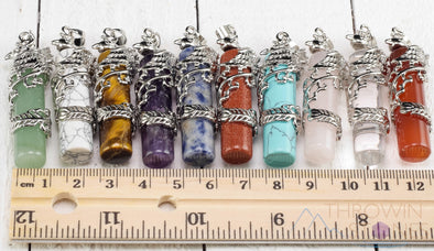 PHEONIX Bird Crystal Pendant - Crystal Points, Handmade Jewelry, Healing Crystals and Stones, E1019-Throwin Stones
