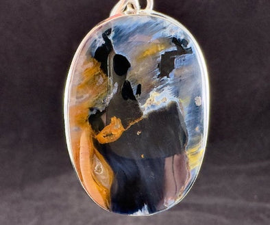 PIETERSITE Crystal Pendant - Top Grade AA, Sterling Silver, Oval - Fine Jewelry, Healing Crystals and Stones, 54173-Throwin Stones
