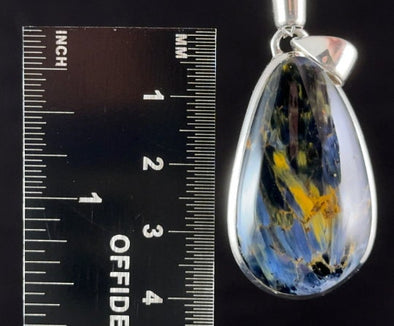 PIETERSITE Crystal Pendant - Top Grade AA, Sterling Silver, Teardrop - Fine Jewelry, Healing Crystals and Stones, 54153-Throwin Stones