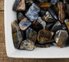 PIETERSITE Tumbled Stones - Tigers Eye, Hawks Eye - Tumbled Crystals, Self Care, Healing Crystals and Stones, E0026-Throwin Stones