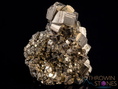 PYRITE Raw Crystal Cluster - Housewarming Gift, Home Decor, Raw Crystals and Stones, 40324-Throwin Stones