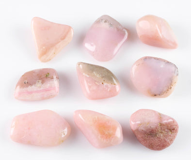 Peach Pink PERUVIAN OPAL Tumbled Stones - Tumbled Crystals, Self Care, Healing Crystals and Stones, E0566-Throwin Stones