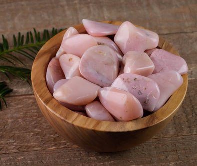 Peach Pink PERUVIAN OPAL Tumbled Stones - Tumbled Crystals, Self Care, Healing Crystals and Stones, E0566-Throwin Stones