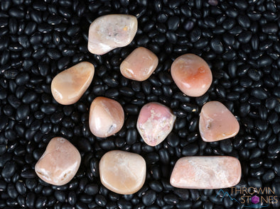 Peach Pink PERUVIAN OPAL Tumbled Stones - Tumbled Crystals, Self Care, Healing Crystals and Stones, E0566-Throwin Stones