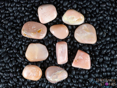 Peach Pink PERUVIAN OPAL Tumbled Stones - Tumbled Crystals, Self Care, Healing Crystals and Stones, E0566-Throwin Stones