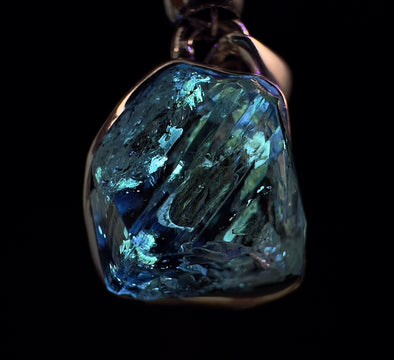 Petroleum included Pakimer Diamond Pendant - Pakistan - Natural Petroleum Pakimer Quartz Fluorescent Pendant, 53808-Throwin Stones