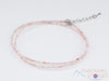 Pink CORAL Crystal Necklace, Choker - Faceted Seed Beads - Dainty Crystal Necklace, Beaded Necklace, Handmade Jewelry, E1583-Throwin Stones