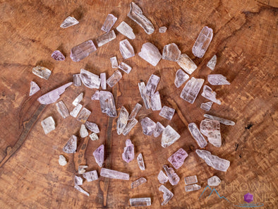 Pink KUNZITE Crystal Chips - Small Crystals, Gemstones, Jewelry Making, Tumbled Crystals, E1880-Throwin Stones