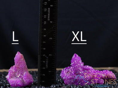 Pink RUBY AURA QUARTZ Crystal Cluster - Rainbow Quartz Crystal, Spirit Quartz, Crystal Decor, E2141-Throwin Stones