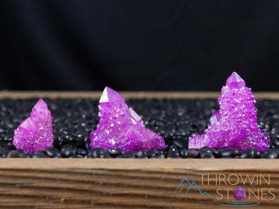 Pink RUBY AURA QUARTZ Crystal Cluster - Rainbow Quartz Crystal, Spirit Quartz, Crystal Decor, E2141-Throwin Stones