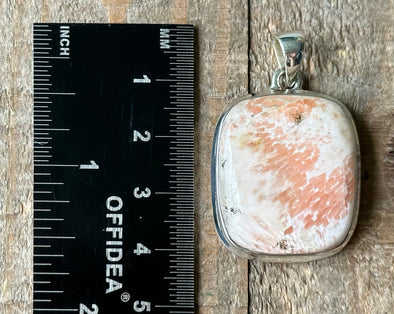 Pink SCOLECITE Gemstone Pendant - India - Authentic Scolecite Polished Crystal Jewelry, 53837-Throwin Stones