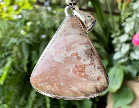 Pink SCOLECITE Gemstone Pendant - India - Authentic Scolecite Polished Crystal Jewelry, 53842-Throwin Stones