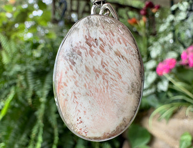 Pink SCOLECITE Gemstone Pendant - India - Authentic Scolecite Polished Crystal Jewelry, 53855-Throwin Stones