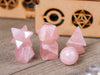 Platonic Solid Set, Merkaba, Crystal Sphere, in Crystal Grid Board Wooden Box - Chakra, Rose or Clear Quartz - Healing Crystals Set, E1760-Throwin Stones