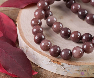 Purple AVENTURINE Crystal Bracelet - Round Beads - Beaded Bracelet, Handmade Jewelry, Healing Crystal Bracelet, E0589-Throwin Stones