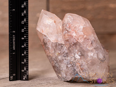 QUARTZ Raw Crystal Cluster w HEMATITE, KAOLINITE - Housewarming Gift, Home Decor, Raw Crystals and Stones, 40884-Throwin Stones