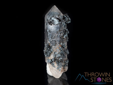 QUARTZ Raw Crystal Cluster w Specular HEMATITE - Housewarming Gift, Home Decor, Raw Crystals and Stones, 40104-Throwin Stones