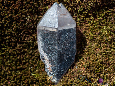 QUARTZ Raw Crystal Point w HEMATITE - Housewarming Gift, Home Decor, Raw Crystals and Stones, 39913-Throwin Stones