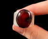 RED AMBER Ring - Sterling Silver, Size 10.5 - Amber Stone, Crystal Ring, Fine Jewelry, Healing Crystals and Stones, 52634-Throwin Stones