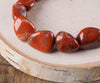 RED BRECCIATED JASPER Crystal Bracelet - Tumbled Beads - Beaded Bracelet, Handmade Jewelry, Healing Crystal Bracelet, E0367-Throwin Stones