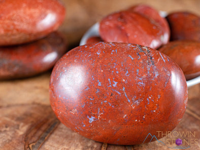 RED JASPER Crystal Palm Stone - Worry Stone, Self Care, Healing Crystals and Stones, E1961-Throwin Stones