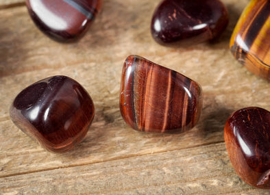 RED TIGERS EYE Tumbled Stones - Tumbled Crystals, Self Care, Healing Crystals and Stones, E1520-Throwin Stones