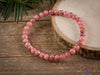 RHODOCHROSITE Crystal Bracelet - Gemmy Round Beads - Beaded Bracelet, Handmade Jewelry, Healing Crystal Bracelet, E1604-Throwin Stones
