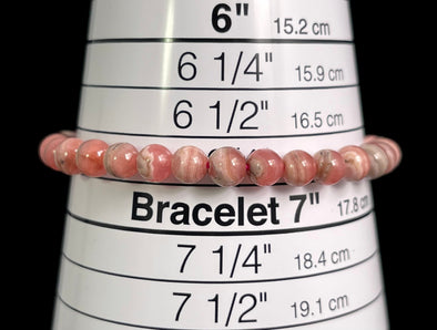 RHODOCHROSITE Crystal Bracelet - Rhodochrosite Jewelry, Beaded Bracelet, Handmade Jewelry, Healing Crystal Bracelet, 50811-Throwin Stones