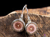 RHODOCHROSITE Crystal Earrings - Sterling Silver Bezel - Dangle Drop Earrings, Gemstone Handmade Jewelry Gift for Her, E2193-Throwin Stones