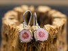 RHODOCHROSITE Crystal Earrings - Sterling Silver Prong - Dangle Drop Earrings, Gemstone Handmade Jewelry Gift for Her, E2194-Throwin Stones