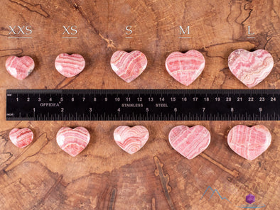 RHODOCHROSITE Crystal Heart - AA Grade Banded - Self Care, Mom Gift, Home Decor, Healing Crystals and Stones, E1944-Throwin Stones