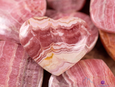 RHODOCHROSITE Crystal Heart - AA Grade Banded - Self Care, Mom Gift, Home Decor, Healing Crystals and Stones, E1944-Throwin Stones