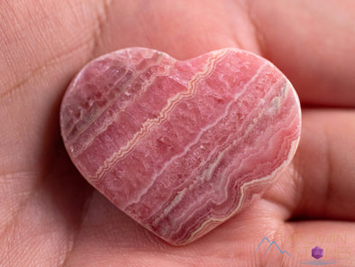 RHODOCHROSITE Crystal Heart - AA Grade Banded - Self Care, Mom Gift, Home Decor, Healing Crystals and Stones, E1944-Throwin Stones