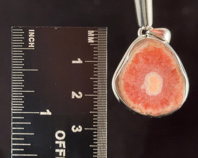 RHODOCHROSITE Crystal Pendant - Sterling Silver, Cabochon - Fine Jewelry, Healing Crystals and Stones, Valentines Day Gift, 54476-Throwin Stones