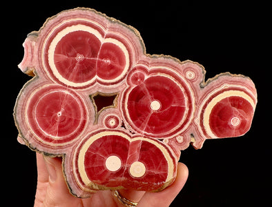 RHODOCHROSITE Crystal Stalactite Slice - Rhodochrosite Specimen, Raw Rocks and Minerals, 54690-Throwin Stones