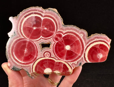 RHODOCHROSITE Crystal Stalactite Slice - Rhodochrosite Specimen, Raw Rocks and Minerals, 54691-Throwin Stones