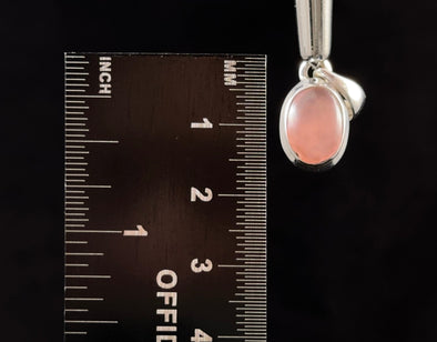 RHODOCHROSITE Gemstone Pendant - Polished Rhodochrosite Oval Crystal Gemstone Cabachon in an Open Back Sterling Silver Bezel Setting, 52939-Throwin Stones