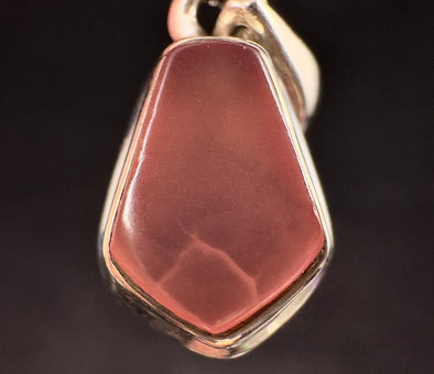 RHODOCHROSITE Gemstone Pendant - Rhodochrosite Polished Crystal Cabochon Set in an Open Back Sterling Silver Bezel, 53214-Throwin Stones