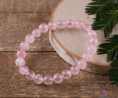 Rose Quartz Healing Crystal Rose Gold Angel Reiki Gemstone Bracelet –  Spiritual Diva Jewelry