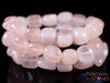 ROSE QUARTZ Crystal Bracelet - Tumbled Beads - Beaded Bracelet, Birthstone Bracelet, Handmade Jewelry, Healing Crystal Bracelet, E1984-Throwin Stones