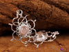 ROSE QUARTZ Crystal Earrings - Sterling Silver, Flower Earrings - Dangle Earrings, Birthstone Earrings, Handmade Jewelry, E0445-Throwin Stones