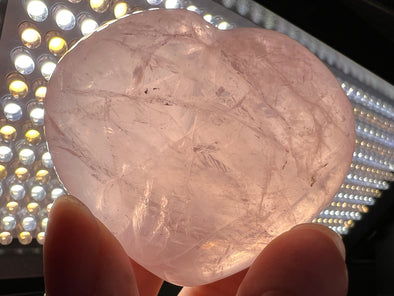 ROSE QUARTZ Crystal Heart - AA Grade - Self Care, Mom Gift, Home Decor, Healing Crystals and Stones, 51989-Throwin Stones