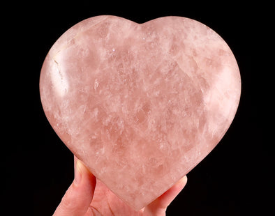 ROSE QUARTZ Crystal Heart - Crystal Carving, Housewarming Gift, Home Decor, Healing Crystals and Stones, 54695-Throwin Stones