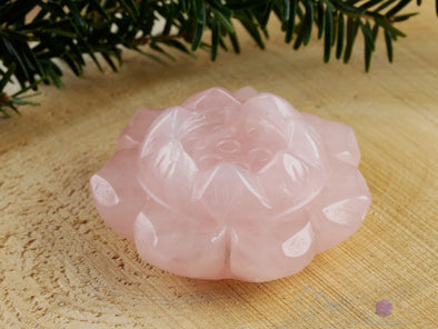 ROSE QUARTZ Crystal, Lotus Flower, Sphere Stand - Crystal Carving, Healing Crystals and Stones, E1309-Throwin Stones