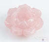 ROSE QUARTZ Crystal, Lotus Flower, Sphere Stand - Crystal Carving, Healing Crystals and Stones, E1309-Throwin Stones