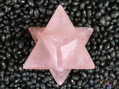 ROSE QUARTZ Crystal Merkaba - Irregular - Metaphysical Sacred Geometry Star, Unique Gift for Home Decor, E2155-Throwin Stones